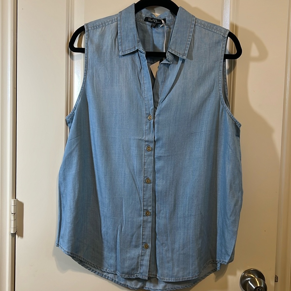 Velvet heart chambray shirt